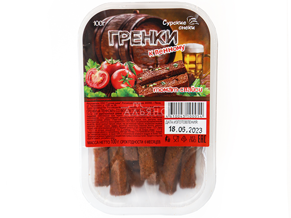Сурские гренки Томат спайси (100 гр) в Электрогорске