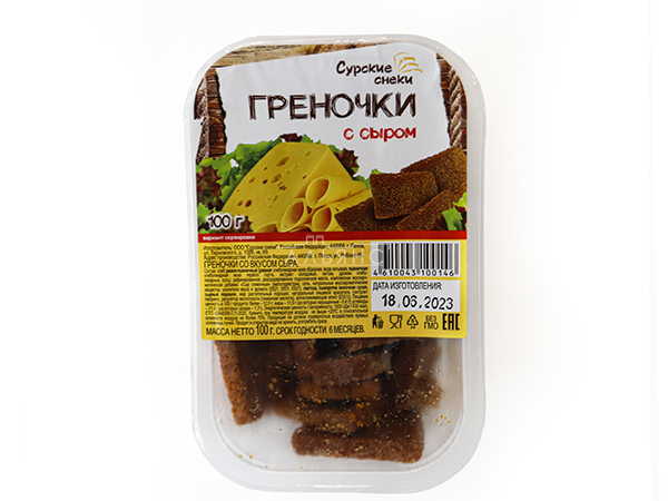 Сурские гренки со вкусом Сыра (100 гр) в Электрогорске
